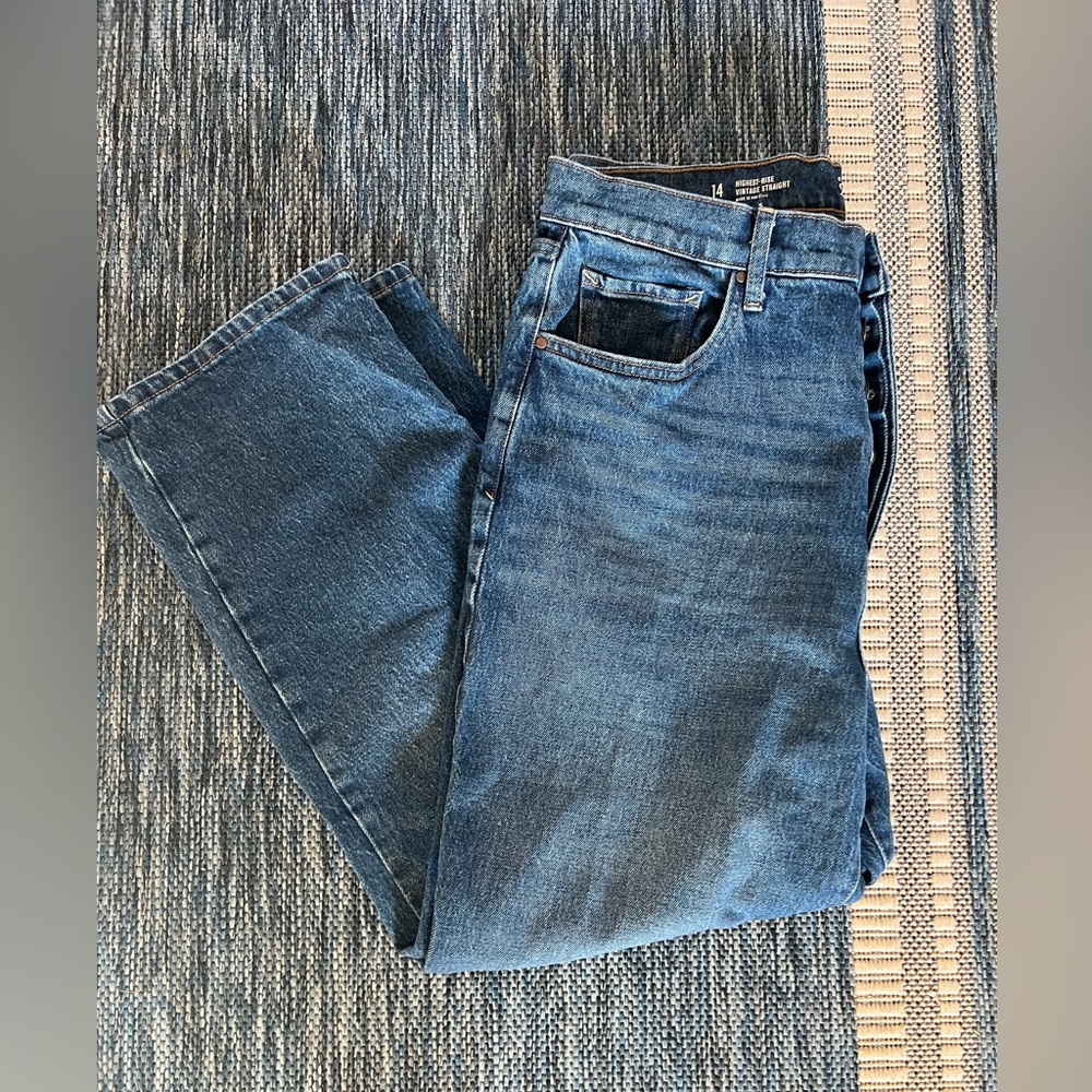 Size 14 a.n.a jeans.  Highest rise vintage straight denim.